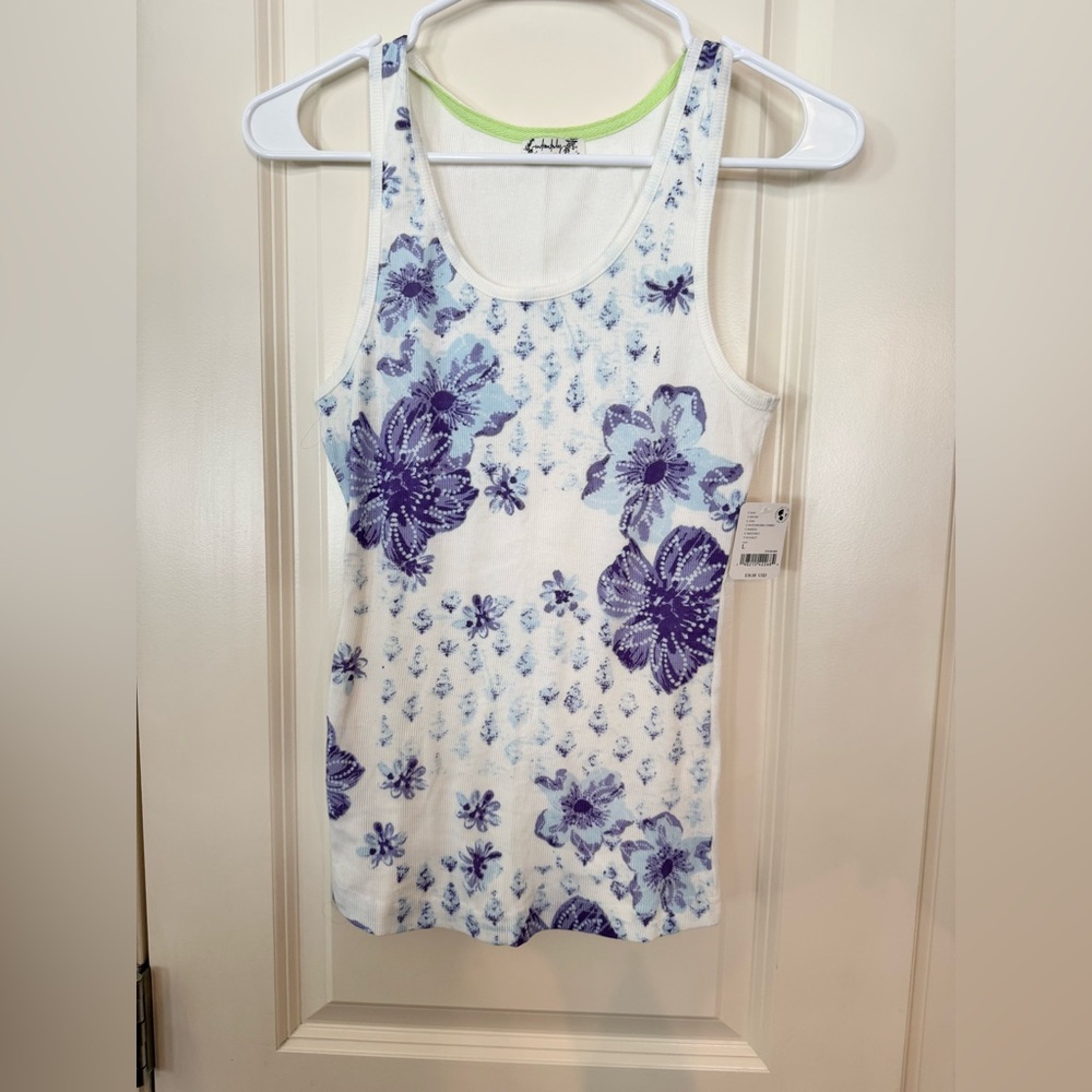 NWT Free People Dream in Color Lounge Tank Top Large Floral - Picture 5 of 12